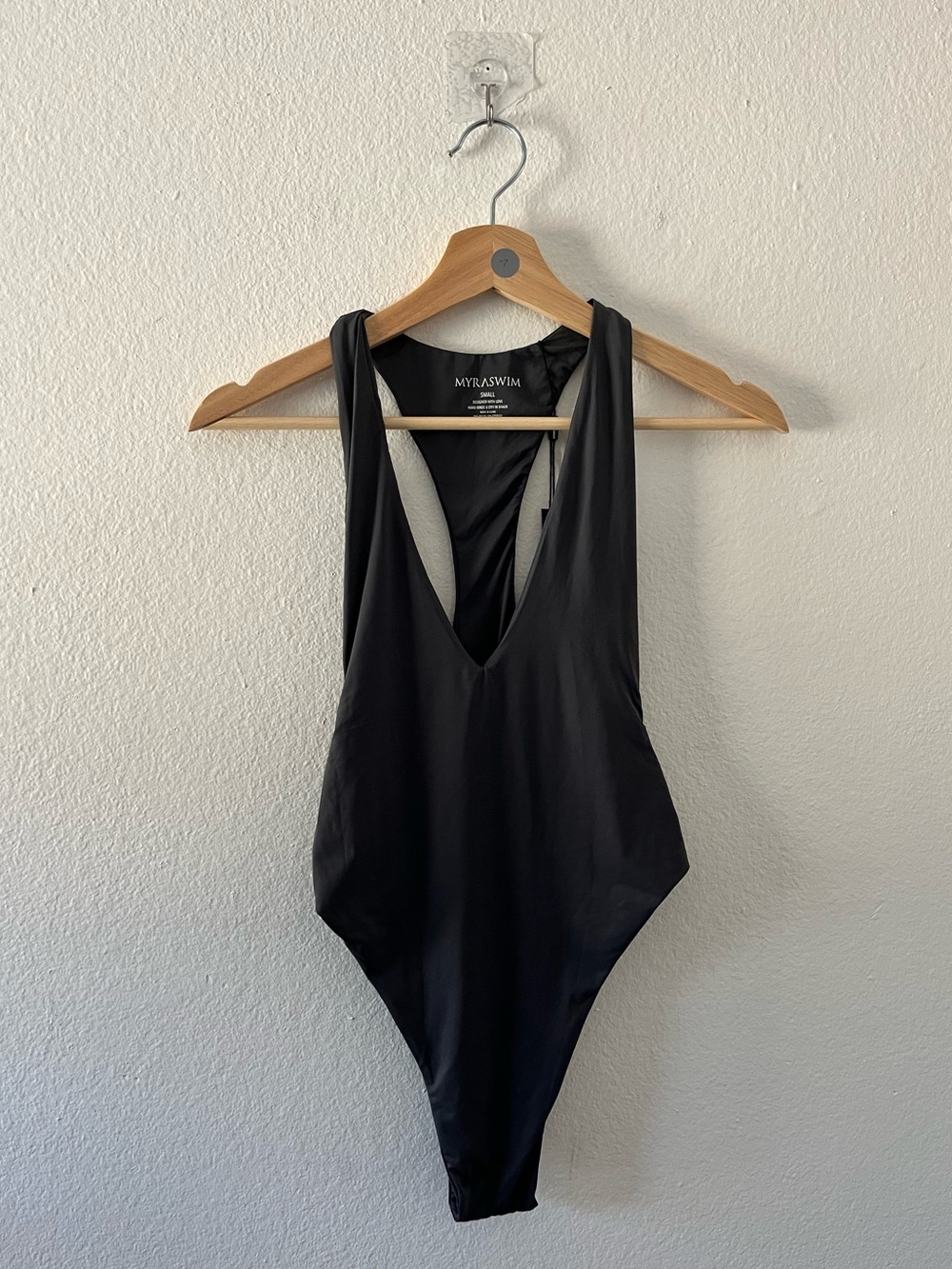 NWT Myraswim Dias one-piece swimsuit in Graphite Sz Small - Picture 4 of 10